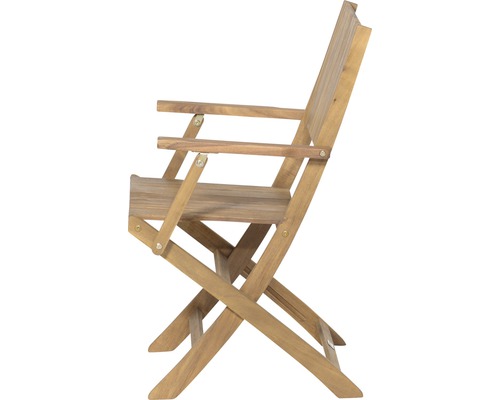 Holz-Gartenstuhl mit Armlehnen, klappbar