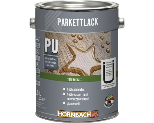 HORNBACH Holzlack Parkettlack seidenmatt 2,5 l HORNBACH Holzlack Parkettlack seidenmatt 2,5 l