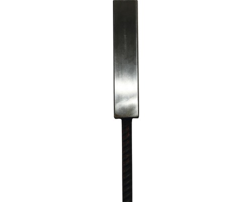 Bodenhülse Niro 4x36x4 cm silber Hammer mit Stahlkopf und gedrehtem Holzgriff