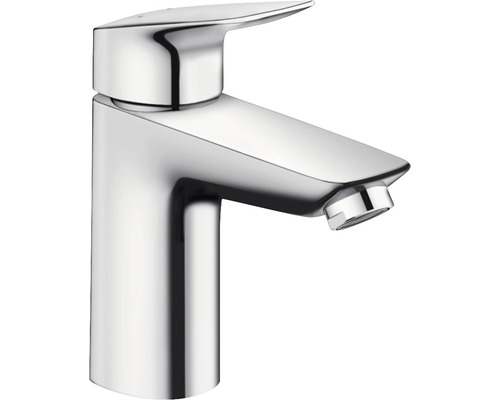 Waschtischarmatur hansgrohe Logis 100 mit Zugstangen-Ablaufgarnitur 71100000 chrom Waschtischarmatur aus Metall