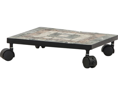 Pflanzenroller mit Mosaikmuster und Rollen