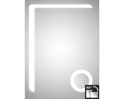 LED-Lichtspiegel DSK Silver Arrow eckig 60x80 cm