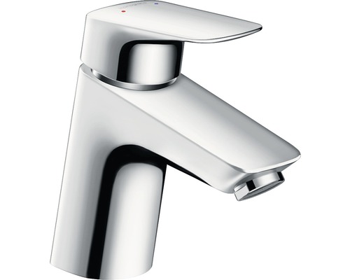 Waschtischarmatur hansgrohe Logis 70 chrom mit Push-open-Ablaufventil 71077000 Einhand-Waschtischarmatur