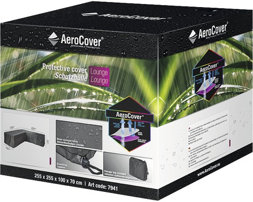 AeroCover Schutzhülle für Lounge Möbel, Abmessungen 255 x 255 x 100 x 70 Zentimeter