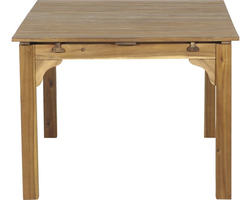 Gartentisch Gardamo ausziehbar 150/175/200 cm Gestell aus Akazienholz FSC® 100% in natur, Gartentischplatte aus Akazienholz FSC® 100% in natur Quadratischer Gartentisch aus Holz