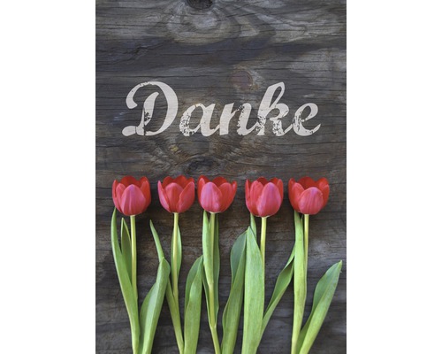 Postkarte Danke Tulpen 14,8x10,5 cm