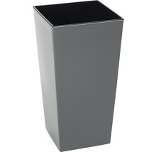 Grauer, eckiger Pflanztopf