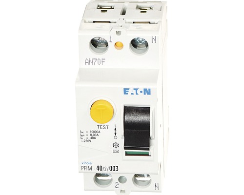 Fehlerstromschutzschalter 40A 2-polig 0,03A Eaton Fehlerstrom-Schutzschalter