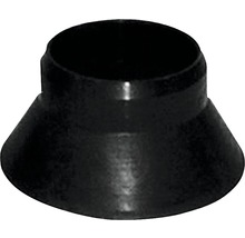 Schwarzer Rohrstutzen aus Kunststoff