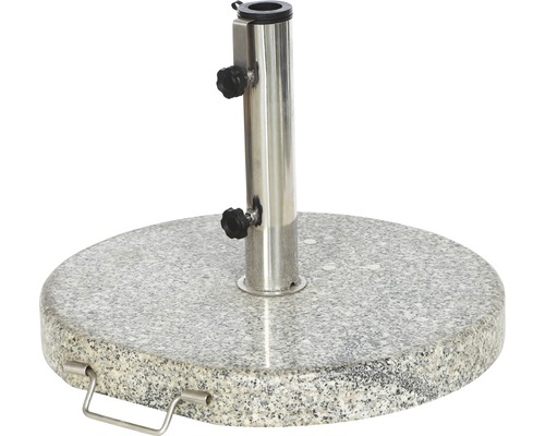Granit Sonnenschirmständer mit Edelstahlrohr