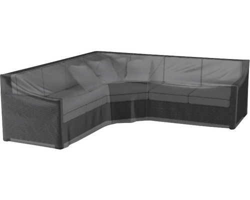 Abgedeckte Loungegruppe für den Außenbereich mit Kissen und Rattanoptik