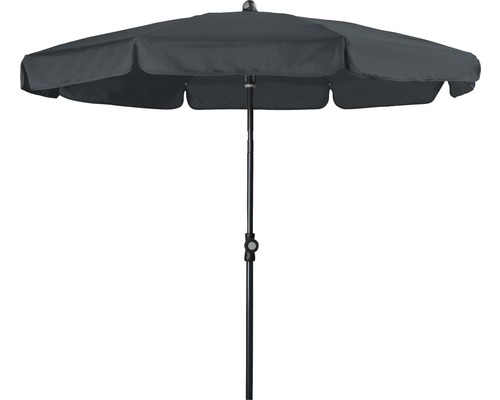 Sonnenschirm Marktschirm Doppler GS Sunline Neo Ø 150 cm Polyester anthrazit Gartenschirm mit Metallständer für den Außenbereich