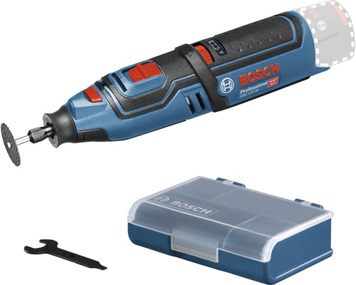 Akku-Rotationswerkzeug Bosch Professional GRO 12V-35 inkl. 5 x Trennscheibe, 32 mm und Zubehör-Box ohne Akku und ohne Ladegerät