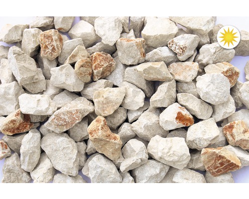Kalksteinsplitt 22-32 mm 25 kg Dalmatien-Beige