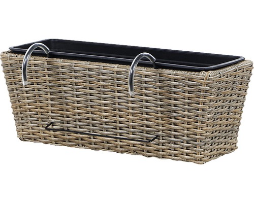 Blumenkasten aus Rattan mit Aufhängung