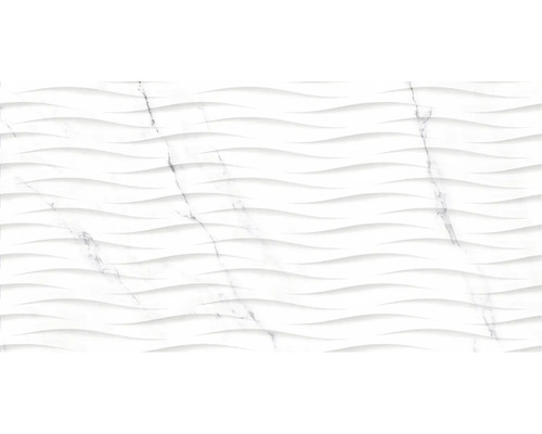 Feinsteinzeug Dekorfliese Verona 45,0x90,0 cm weiß matt