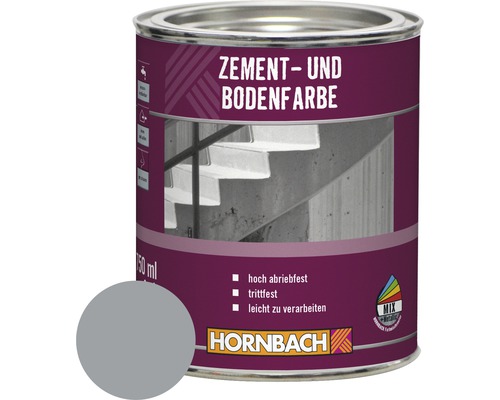 HORNBACH Zementfarbe Bodenfarbe RAL 7001 silbergrau 750 ml