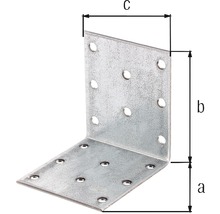 Winkelverbinder mit Abmessungen a, b und c.