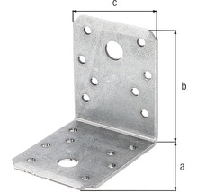 Winkelverbinder mit Abmessungen a, b und c