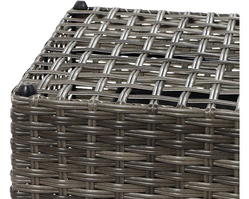 Detailansicht eines Rattansessels