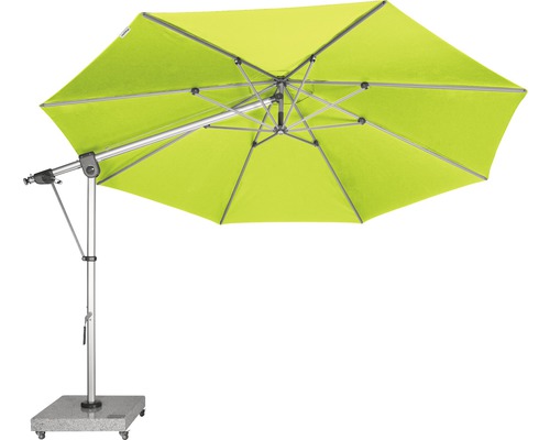 Freiarmschirm mit stabilem Standfuß für den Außenbereich