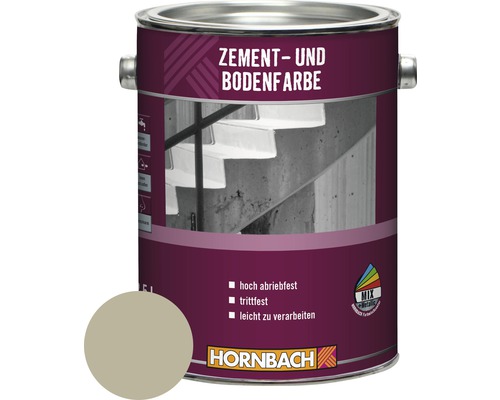 HORNBACH Zementfarbe Bodenfarbe RAL 7032 kieselgrau 2,5 l HORNBACH Zementfarbe Bodenfarbe RAL 7032 kieselgrau 2,5 l