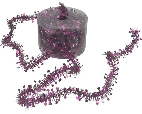 Glitzergirlande mit Sternen in einer transparenten Dose