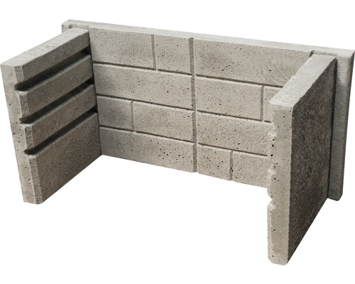 Buschbeck 3-teiliger Einsatz Kamin 66 x 29 x 32 cm Beton grau