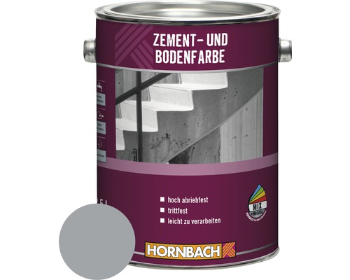 HORNBACH Zementfarbe Bodenfarbe RAL 7001 silbergrau 2,5 l HORNBACH Zementfarbe Bodenfarbe RAL 7001 silbergrau 2,5 l