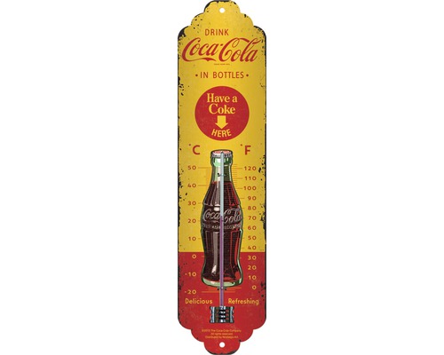 Thermometer Coca-Cola Bottles 6,5x28 cm