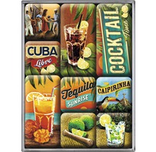 Dekoratives Wandbild mit Cocktailmotiven