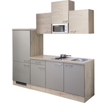 Küchenblock Flex Well Riva 10772 Quarzit Cubanit/San Remo Eiche hell 210 cm inkl. Einbaugeräte-thumb-3 Küchenblock Flex Well Riva 10772 Quarzit Cubanit/San Remo Eiche hell 210 cm inkl. Einbaugeräte-thumb-3