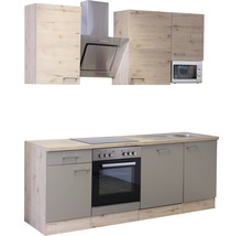 Küchenblock Flex Well Riva 10775 Quarzit Cubanit/San Remo Eiche hell 220 cm inkl. Einbaugeräte-thumb-4 Küchenblock Flex Well Riva 10775 Quarzit Cubanit/San Remo Eiche hell 220 cm inkl. Einbaugeräte-thumb-4