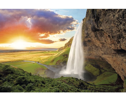 Fototapete Vlies 18364 Waterfall Iceland 7-tlg. 350 x 260 cm