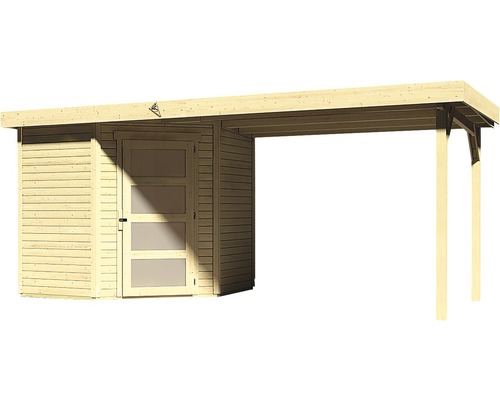Holzgarage mit Geräteschuppen für den Außenbereich