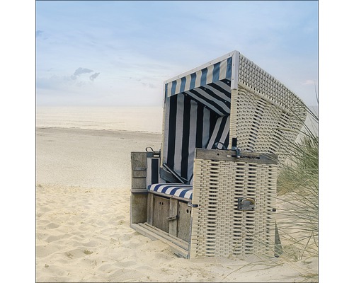 Glasbild Beach Chair 20x20 cm