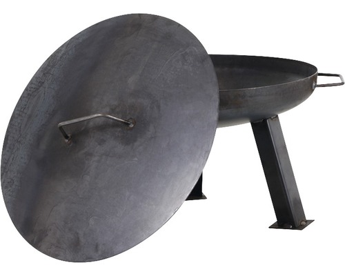 Feuerschale aus Stahl mit Deckel