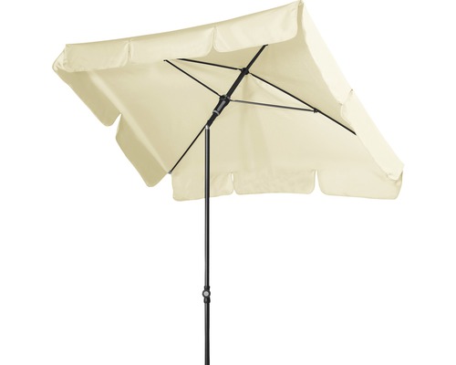 Rechteckiger Sonnenschirm mit schwarzem Gestell