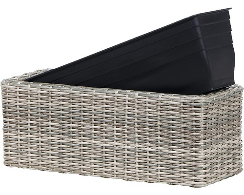 Geflochtener Pflanzkasten mit Kunststoffeinsatz