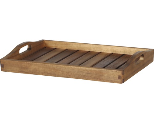 Holztablett mit Griffen
