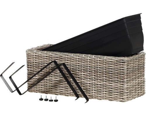 Dekorativer Pflanzkasten mit Einsatz, Füßen und Gestell