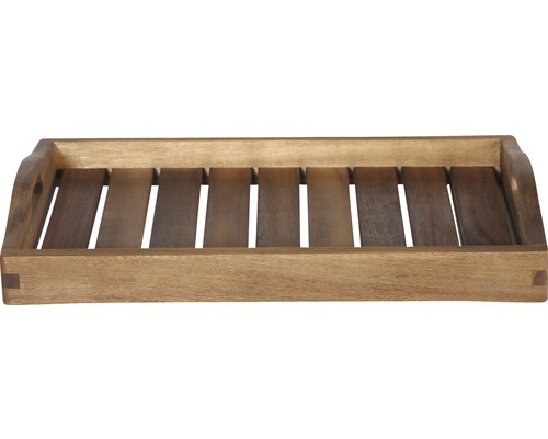 Holztablett mit Griffen