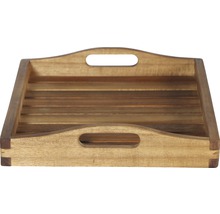 Holztablett mit Griffen