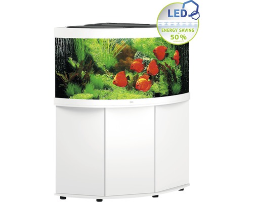 Aquariumkombination Juwel Trigon 350 LED SBX mit Beleuchtung, Filter, Heizer und Unterschrank, weiß