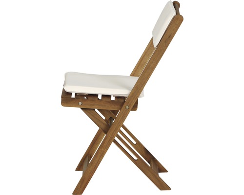 Klappstuhl aus Holz mit Sitzkissen