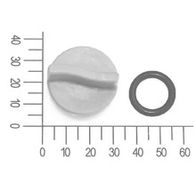 Verschlussstopfen und O-Ring mit Messskala