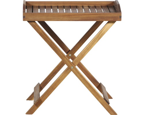 Holztabletttisch mit Klappbeinen