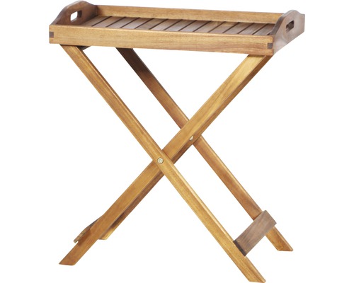 Holzbeistelltisch mit Tablett und Klappbeinen