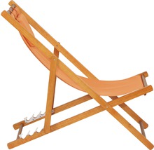 Holzliegestuhl mit Stoffbezug