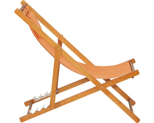 Holzliegestuhl mit Stoffbezug